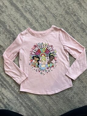 Disney Jumping Beans Pink 'Princess Vibes' Long-Sleeve Graphic Tee